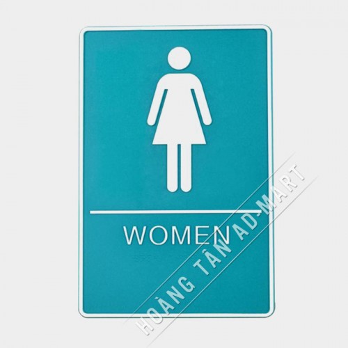 bảng chỉ dẫn toilet nữ nhiều màu