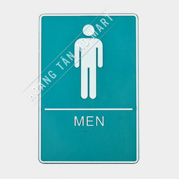 bảng chỉ dẫn toilet nam nhiều màu