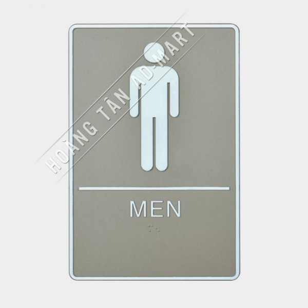 bảng chỉ dẫn toilet nam nhiều màu