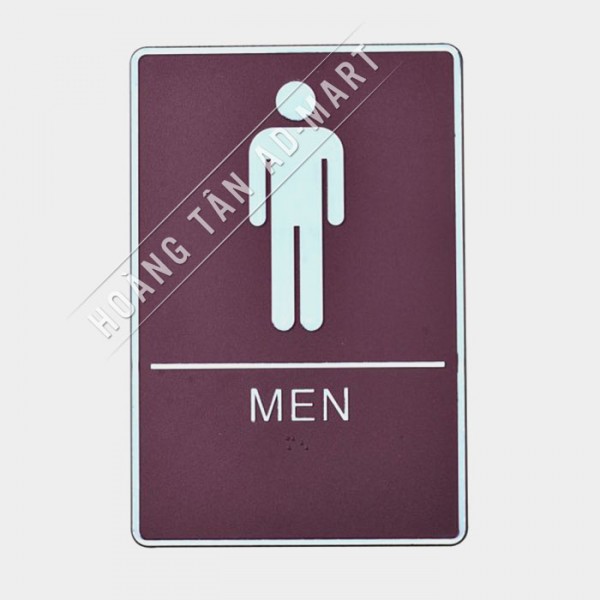 bảng chỉ dẫn toilet nam nhiều màu